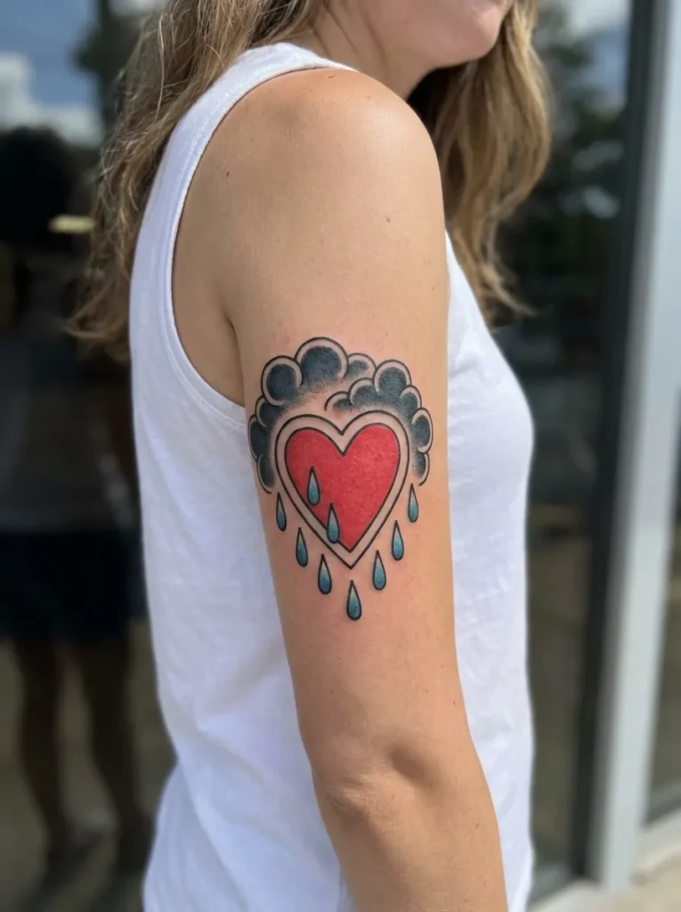 Crying Heart Tattoo