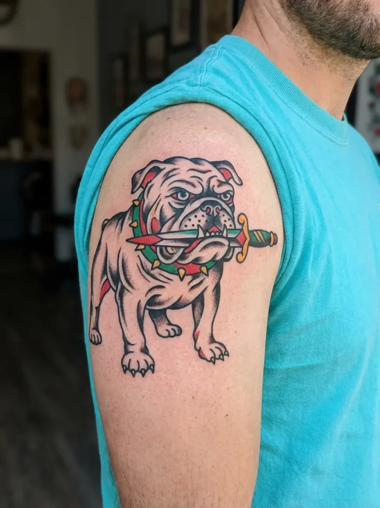 Dog and Dagger Tattoo