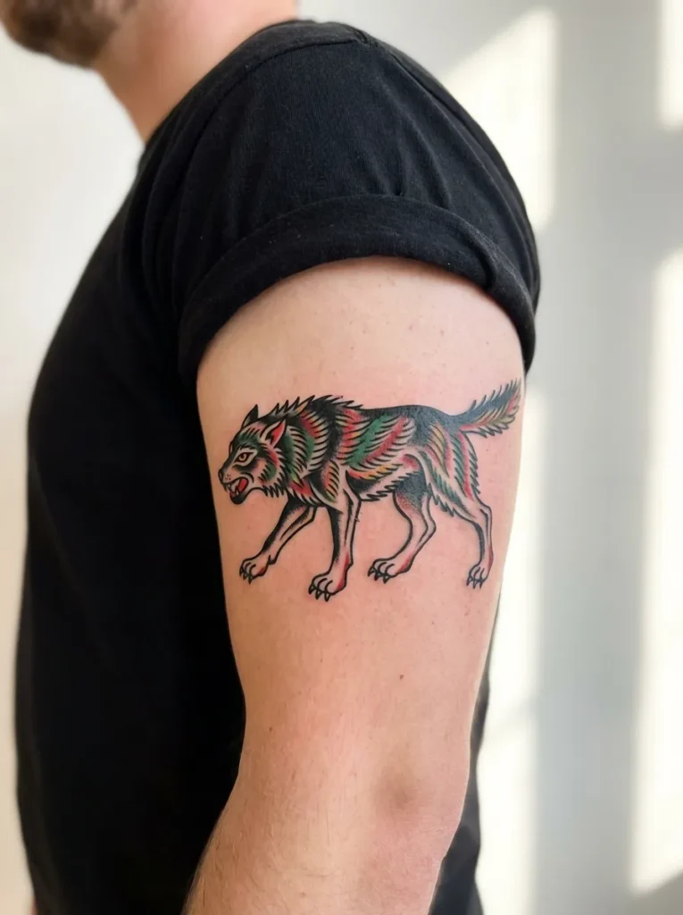 Full Body Wolf Tattoo