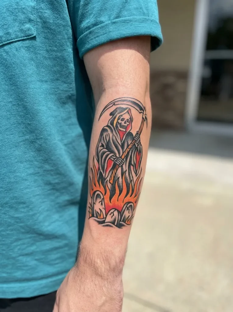 Grim Reaper Rising Tattoo