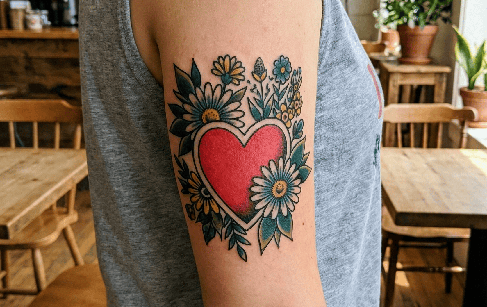 American Traditional Heart Tattoo Ideas