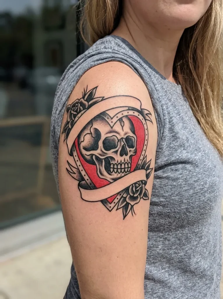 Heart and Skull Tattoo