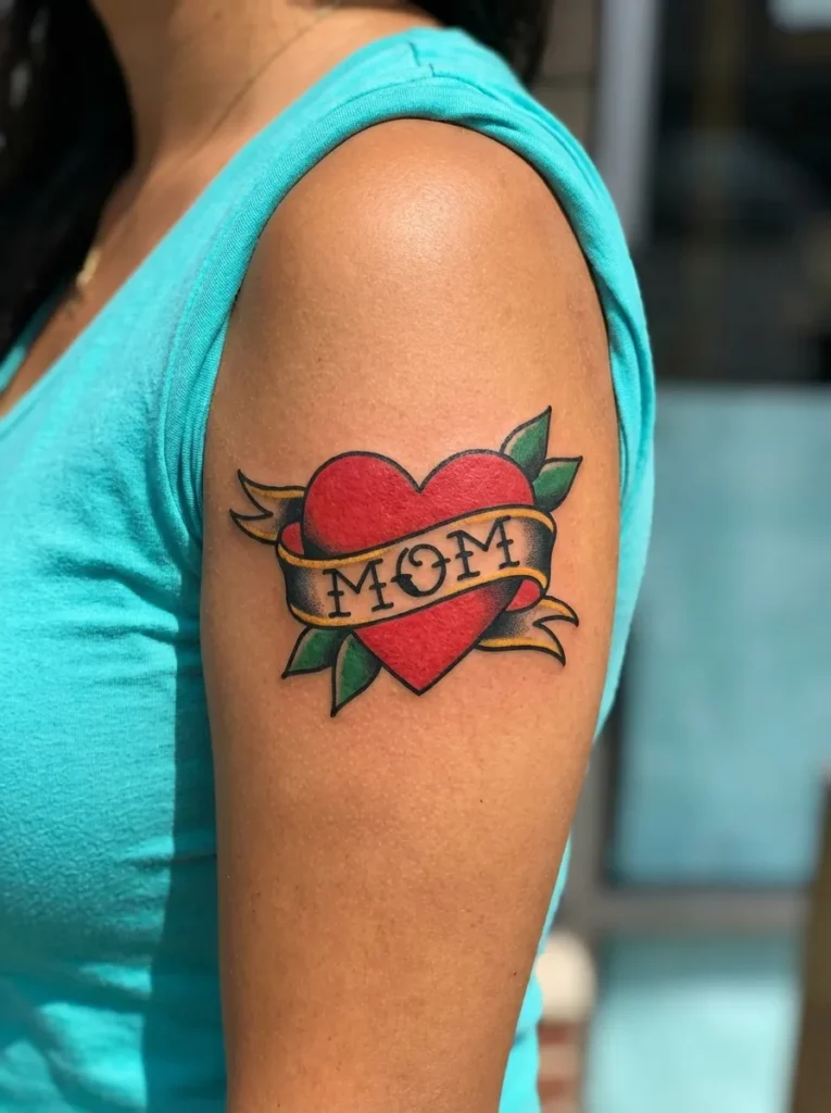 Heart with Banner Tattoo