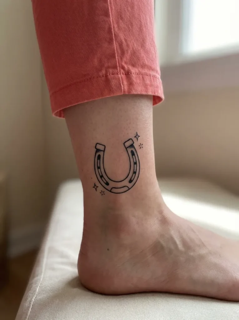 Horseshoe Ankle Tattoo