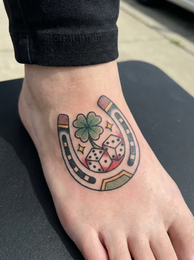 Horseshoe Foot Tattoo