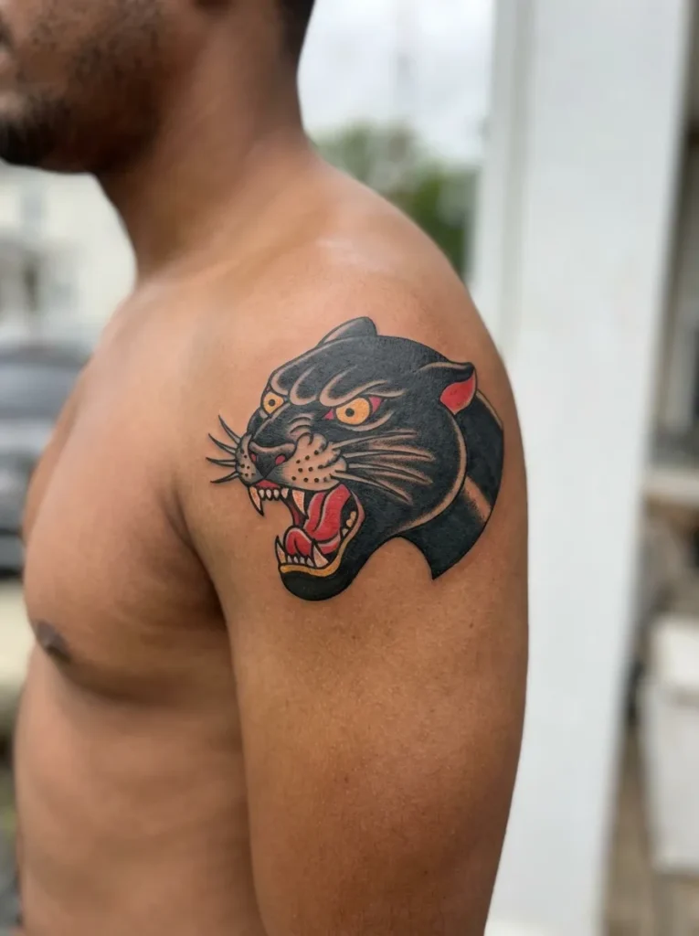 Panther Head Tattoo