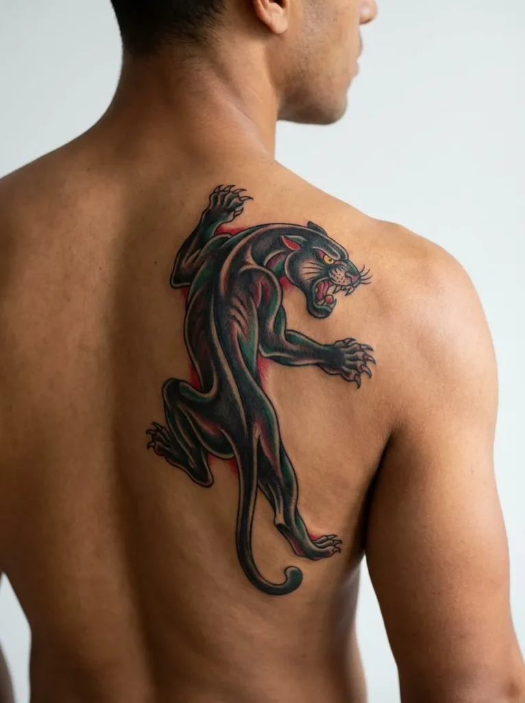 Panther in Motion Tattoo