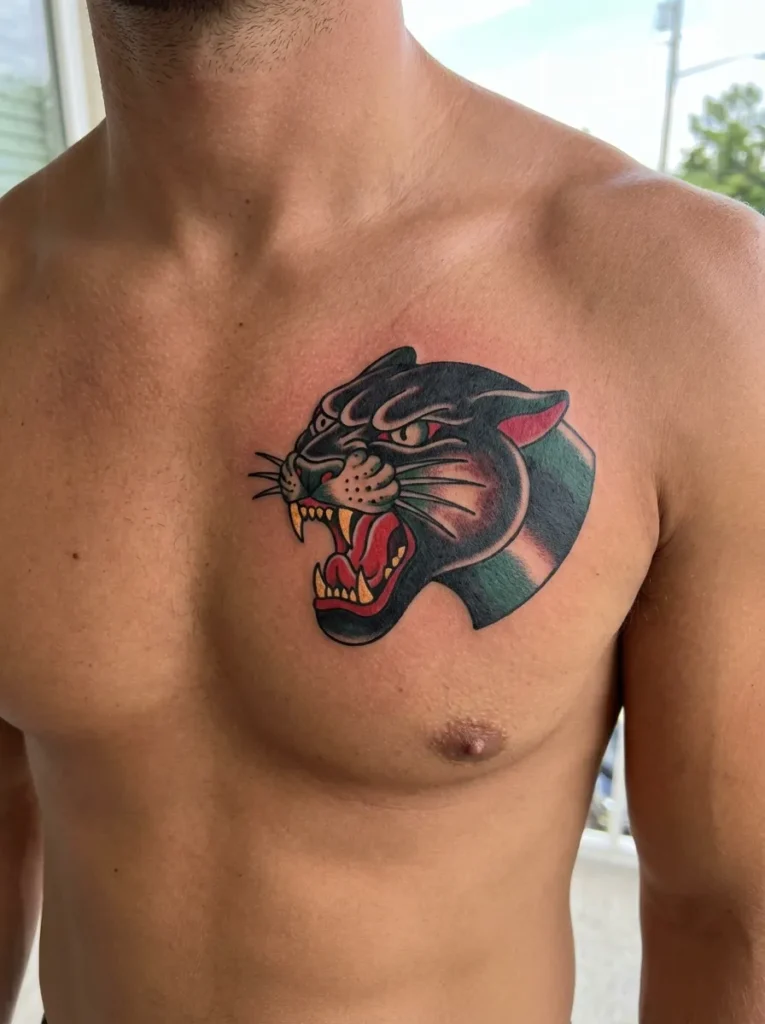 Roaring Panther Tattoo