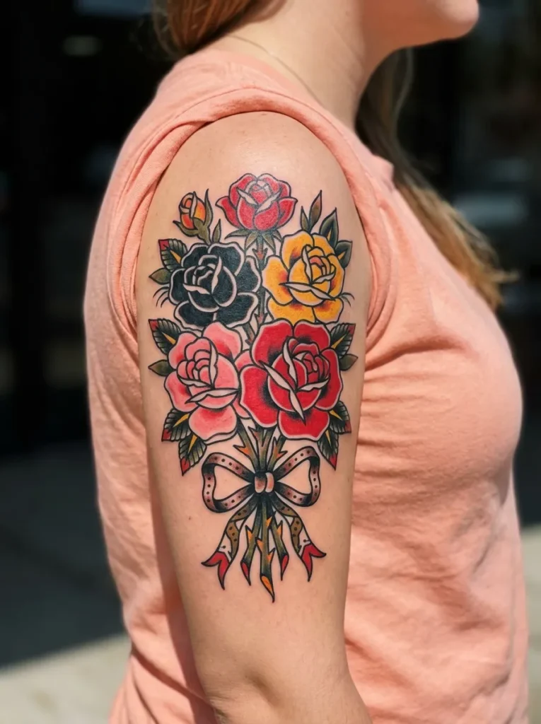 Rose Bouquet Tattoo