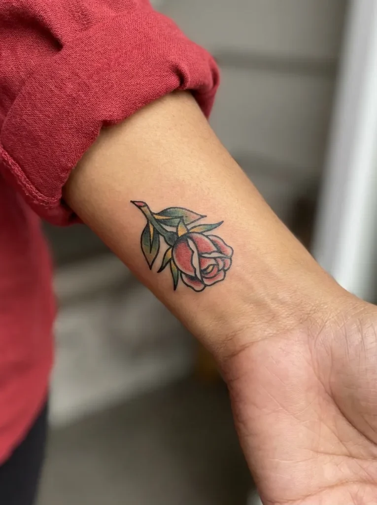 Rose Bud Tattoo
