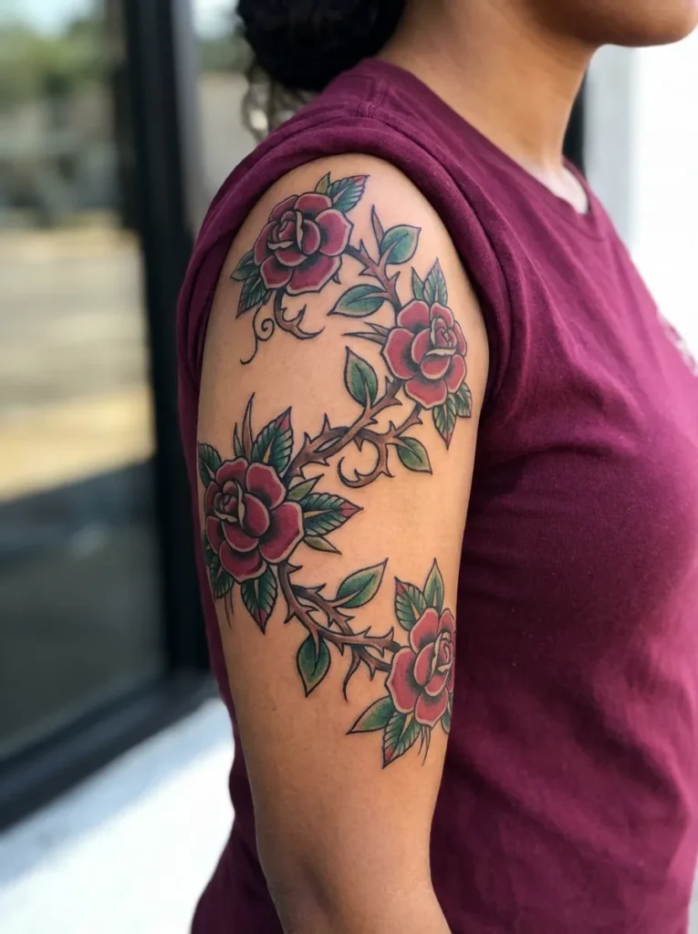 Rose Vine Tattoo