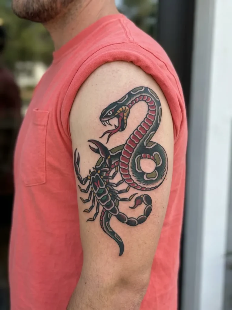 Scorpion and Snake Tattoo