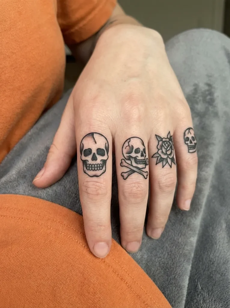 Skull Finger Tattoo