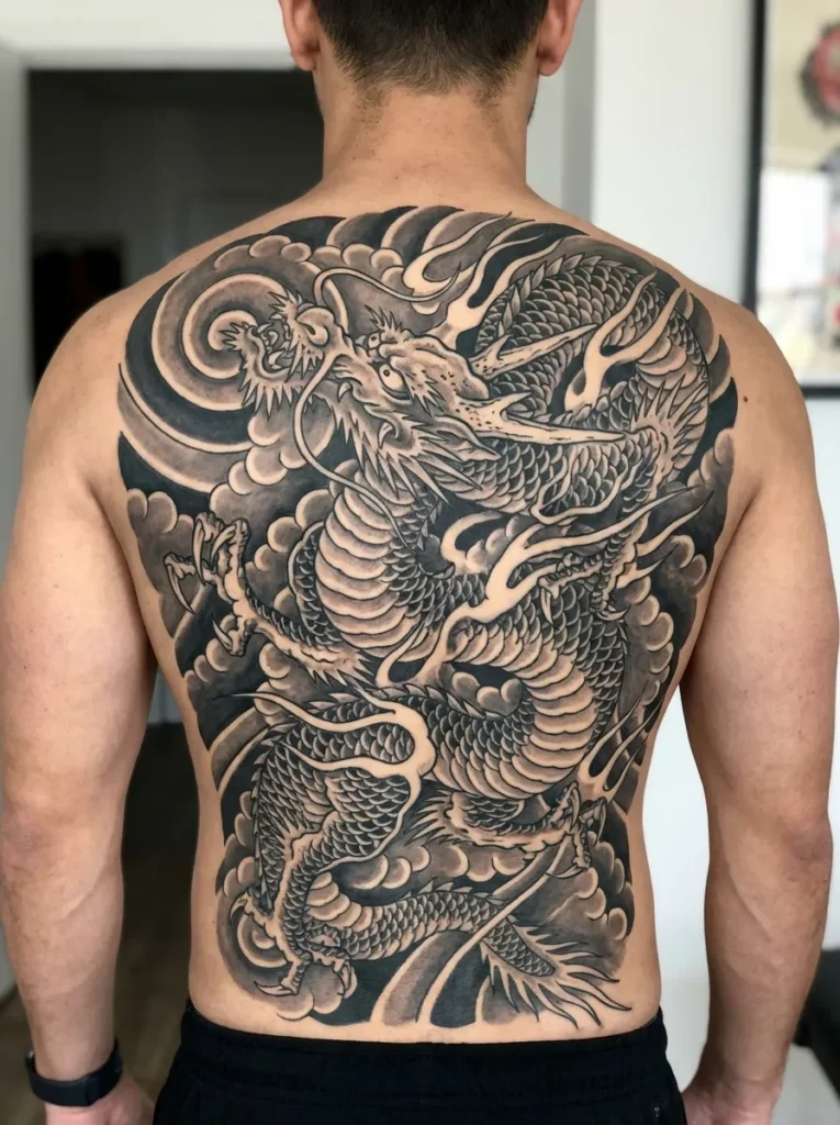 Ascending Dragon Back Piece