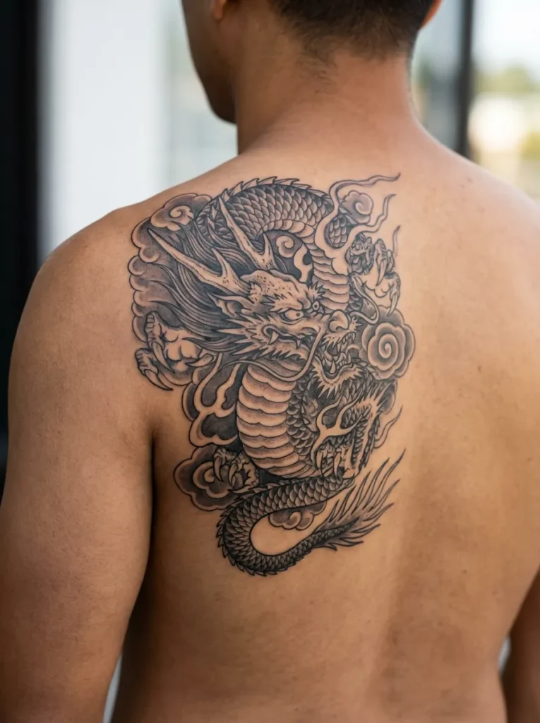 Black and Grey Dragon