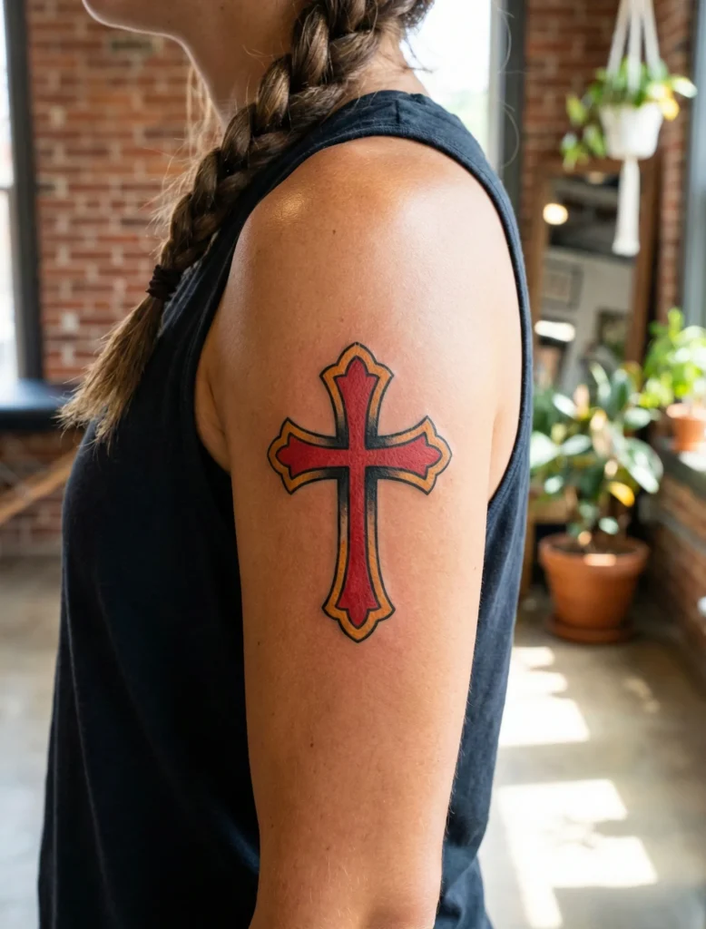 Classic Cross Tattoo