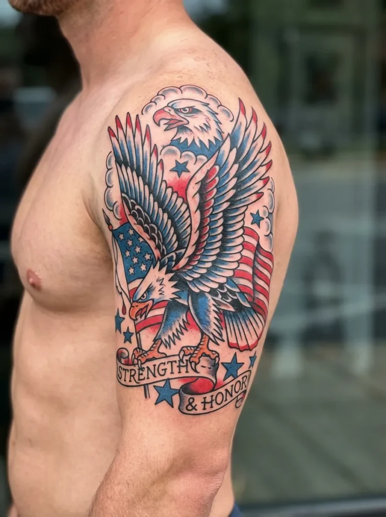 Eagle Half Sleeve Tattoo