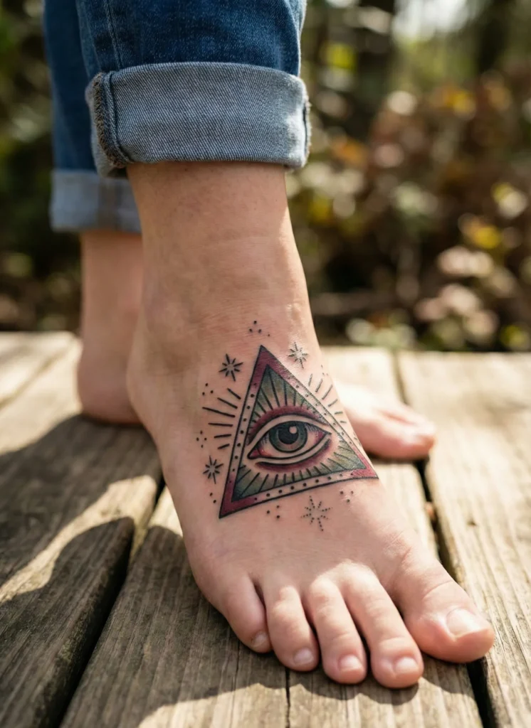 Eye Foot Tattoo