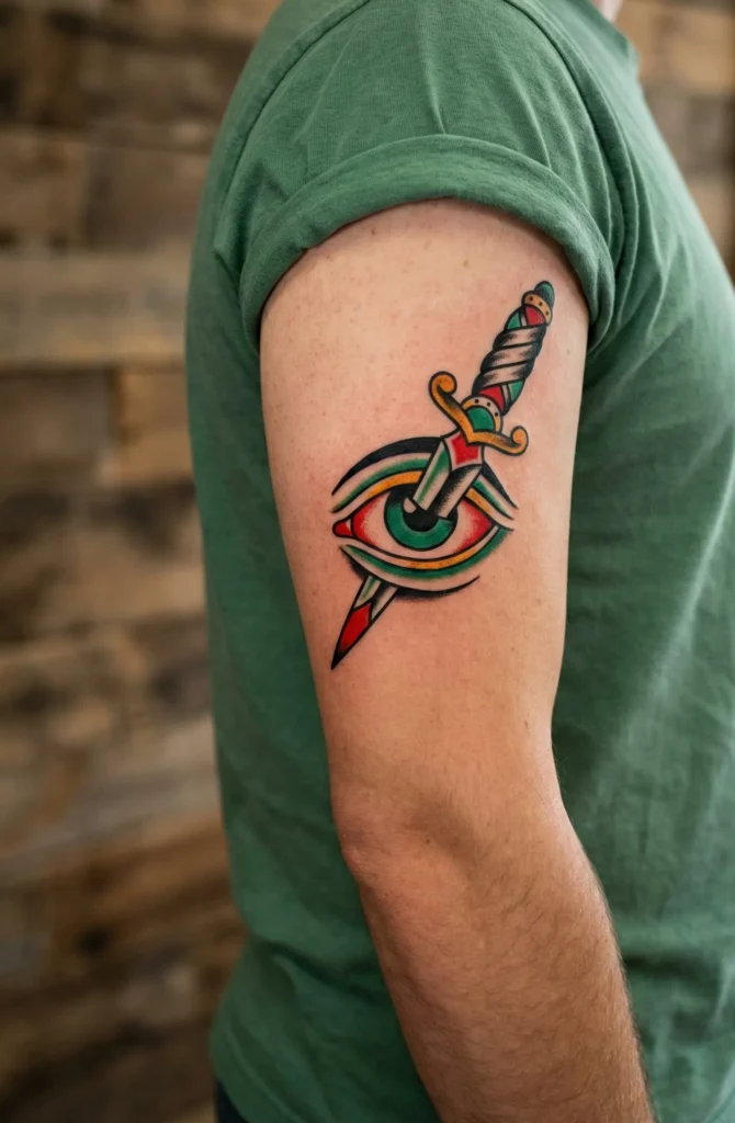 Eye and Dagger Tattoo