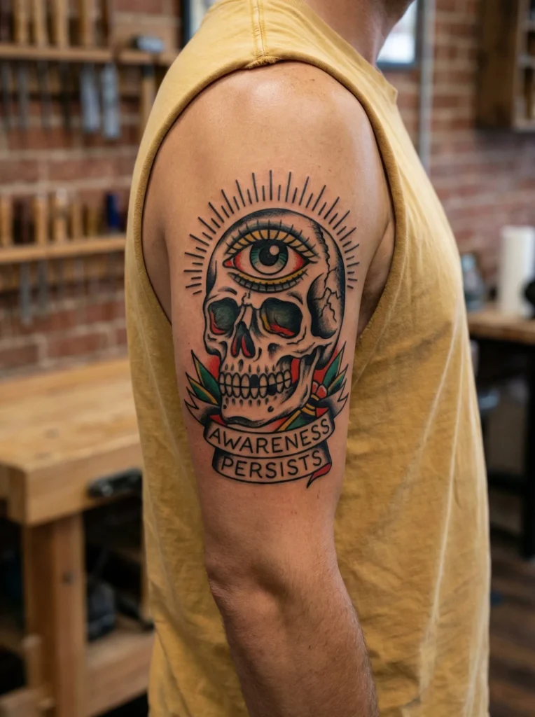 Eye and Skull Tattoo