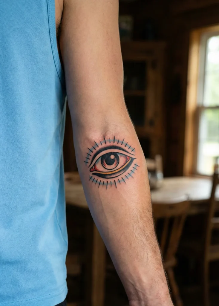 Floating Mystic Eye Tattoo