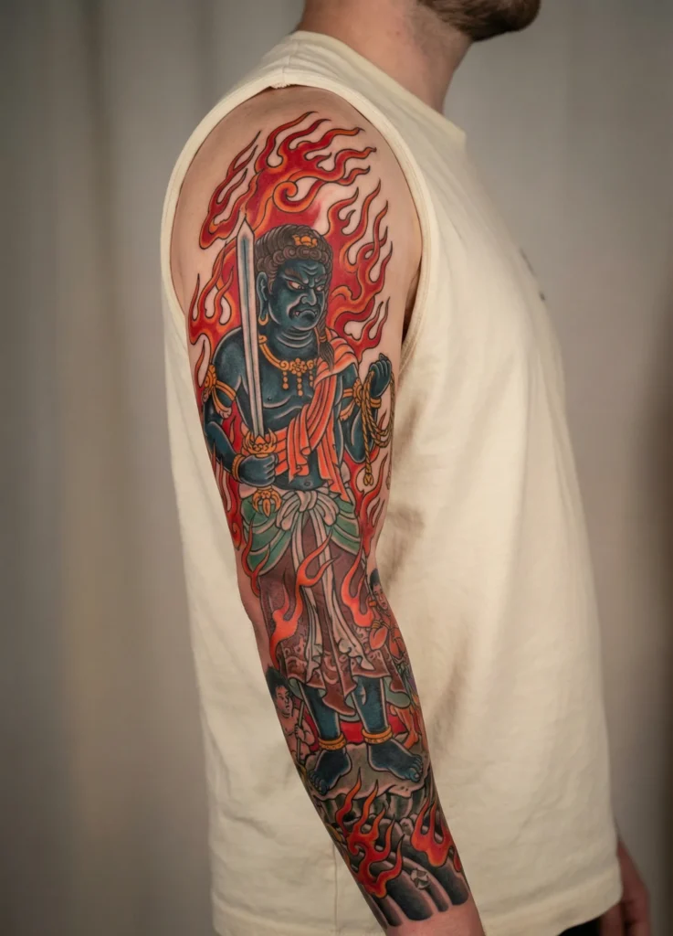 Fudō Myōō with Flames