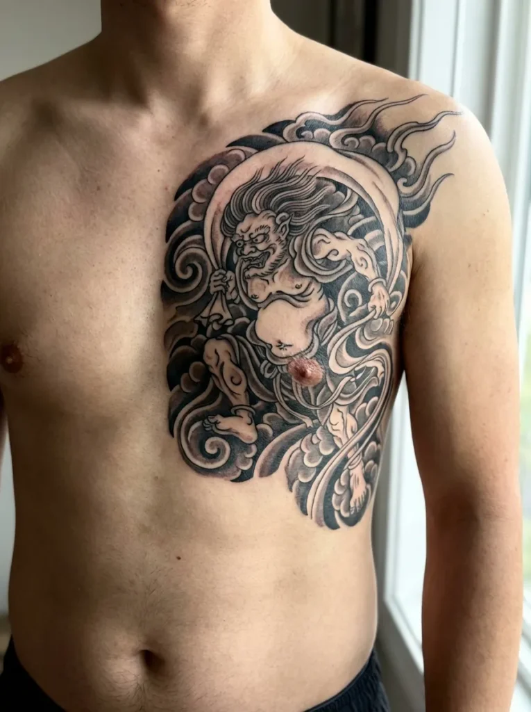 Fujin Wind God Tattoo
