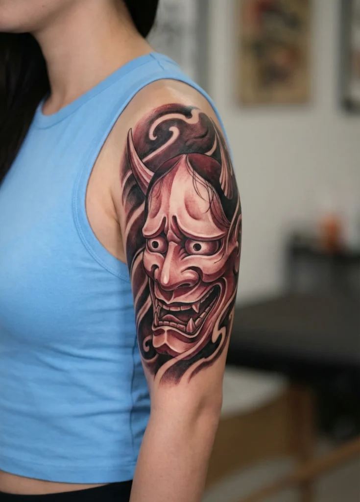 Hannya Mask Tattoo