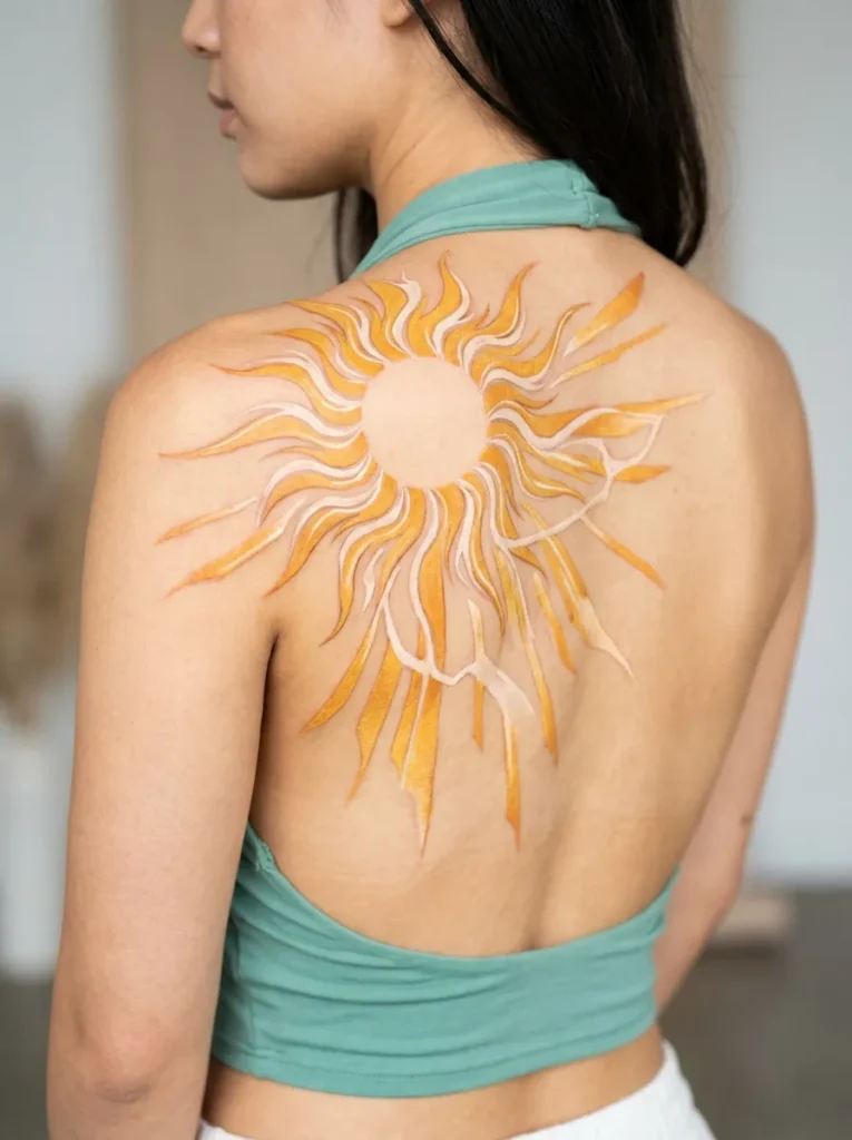 Japanese Amaterasu Sun Goddess Tattoo