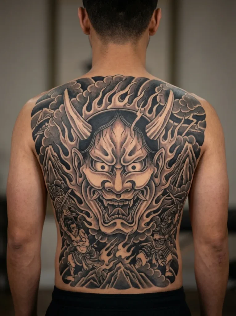 Japanese Devil Backpiece Concept