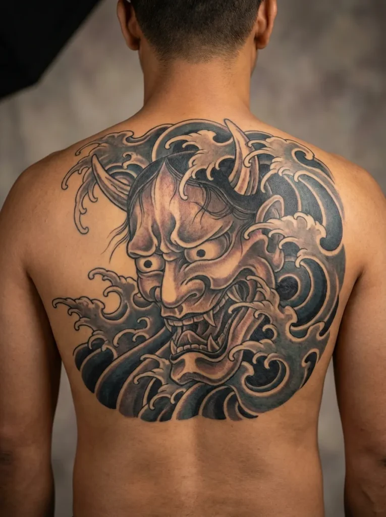 Japanese Devil Emerging from Waves (Nami)
