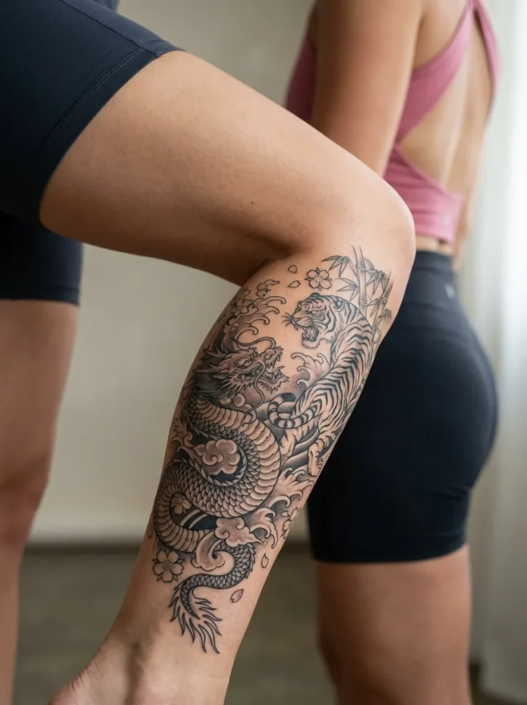 Japanese Dragon and Tiger Leg Concept