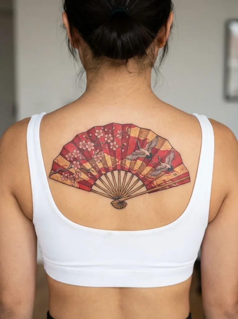 Japanese Fan Tattoo