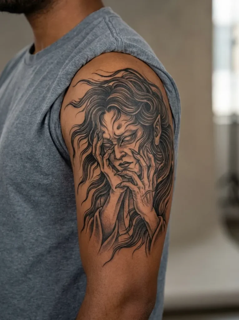 Japanese Female Devil (Kijo) Tattoo