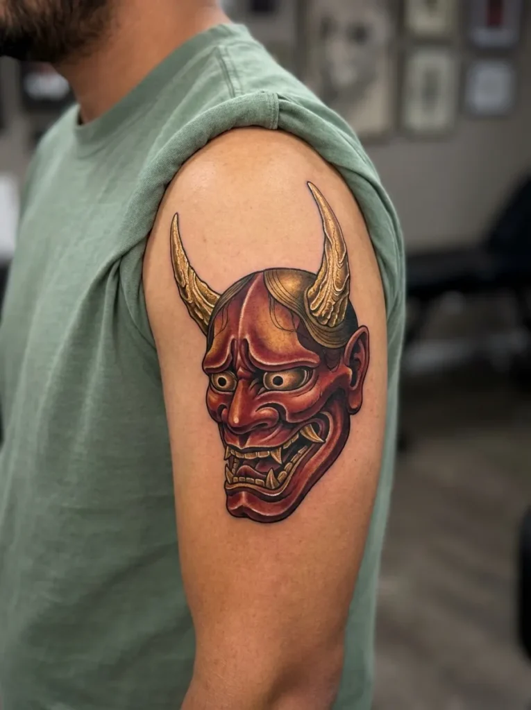 Japanese Golden Horned Devil Mask