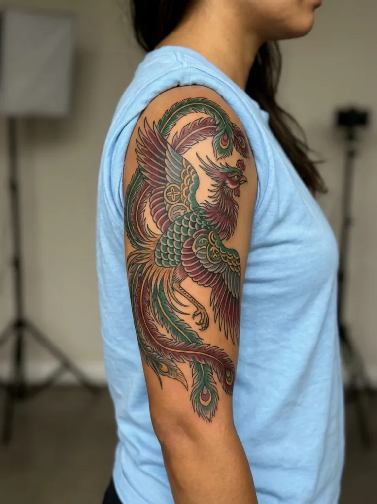 Japanese Hō-ō Phoenix Legend Tattoo