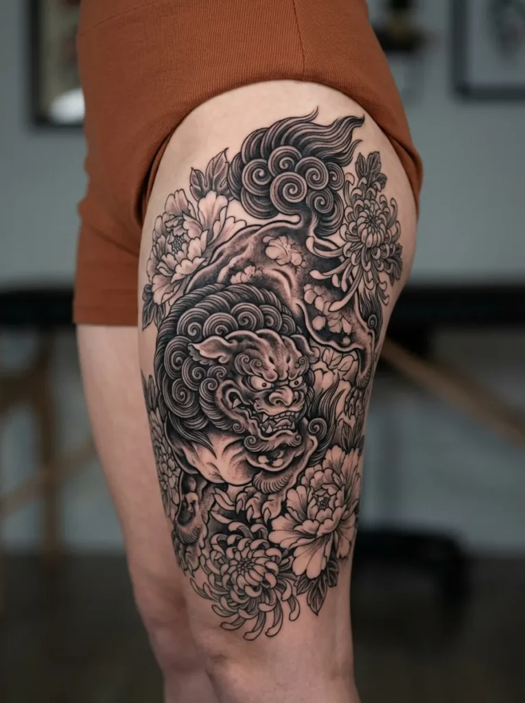 Japanese Karajishi Leg Composition