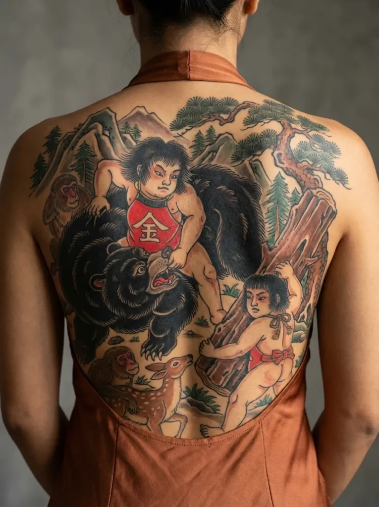 Japanese Kintarō Legendary Child Tattoo