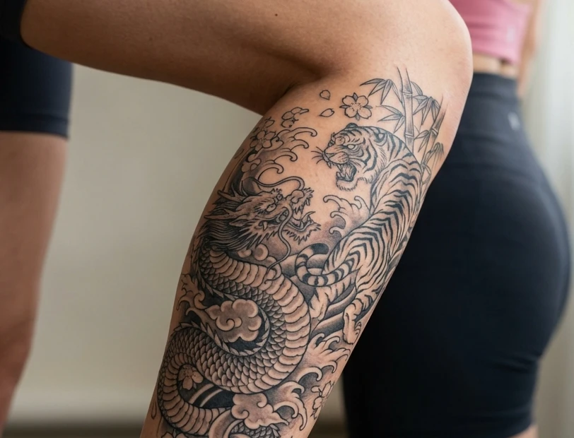 Japanese Leg Tattoo Designs