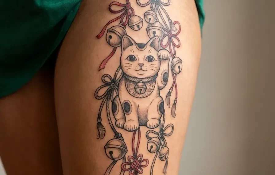 Japanese Maneki Neko Tattoo Designs
