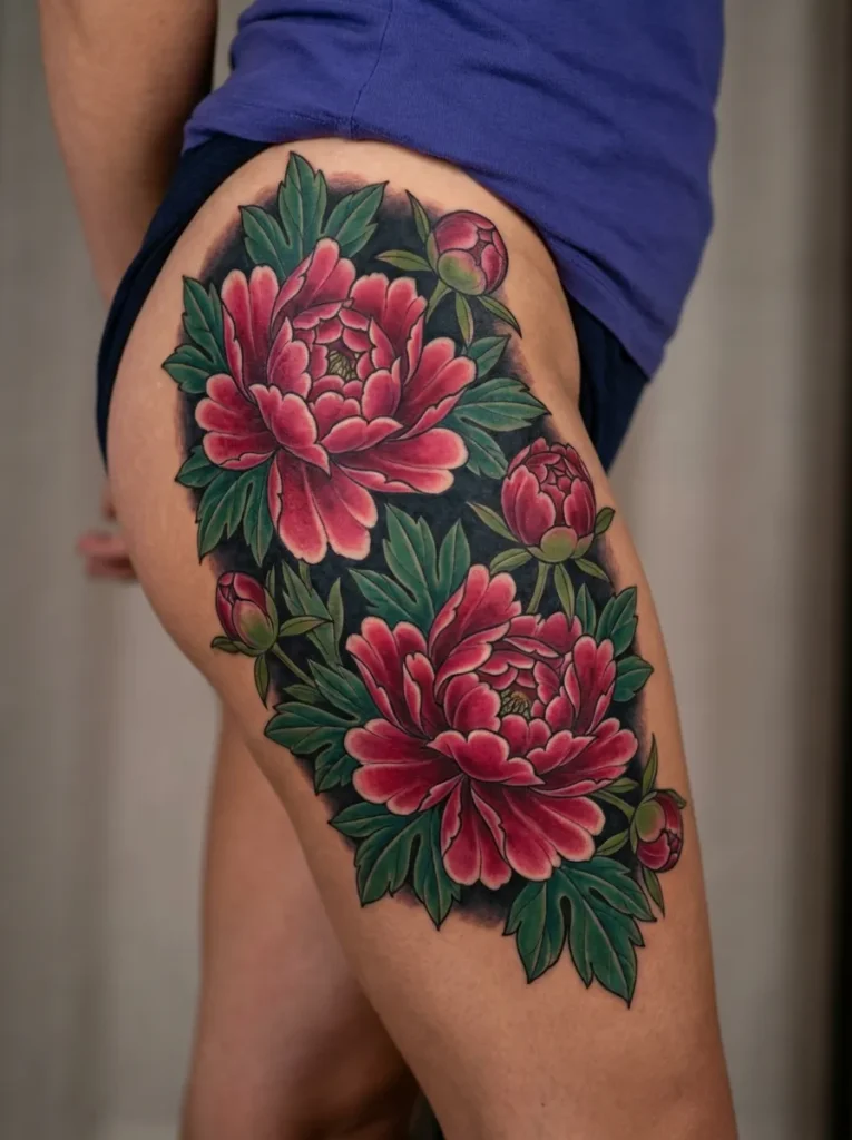 Japanese Peony (Botan) Thigh Panel