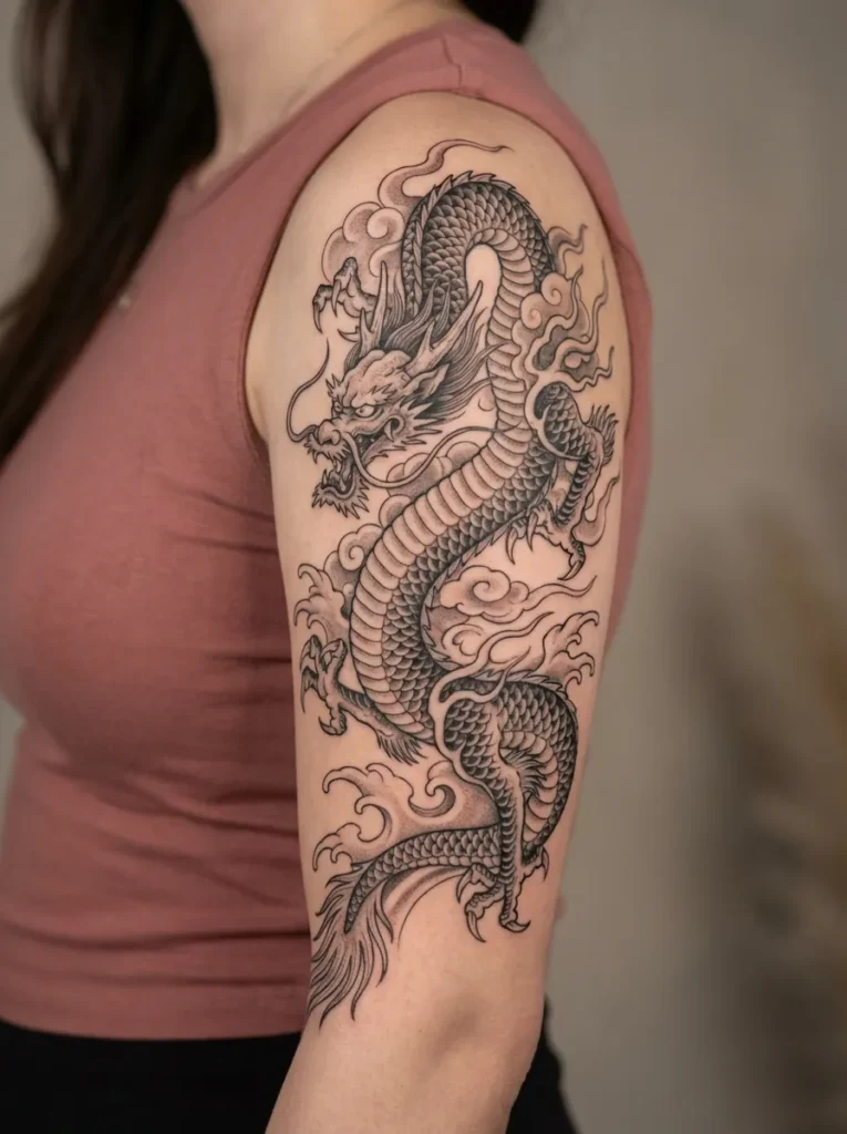 Japanese Ryū Dragon Mythology Tattoo
