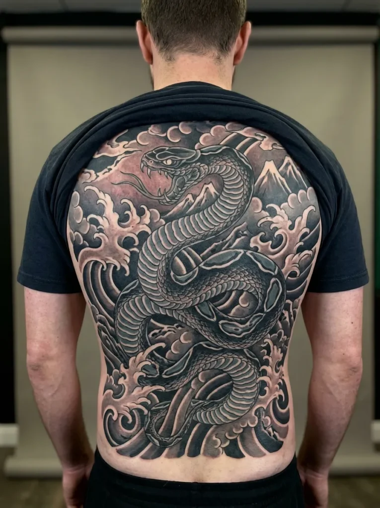 Japanese Snake Backpiece Concept