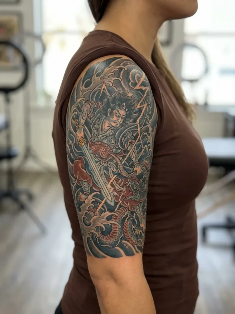 Japanese Susanoo Storm God Tattoo