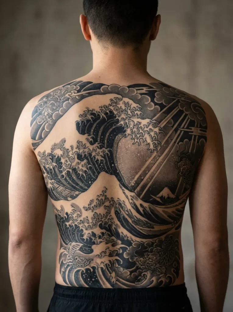 Japanese Wave Backpiece Concept