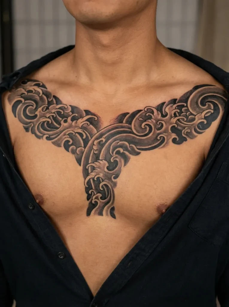 Japanese Wave Chest Panel