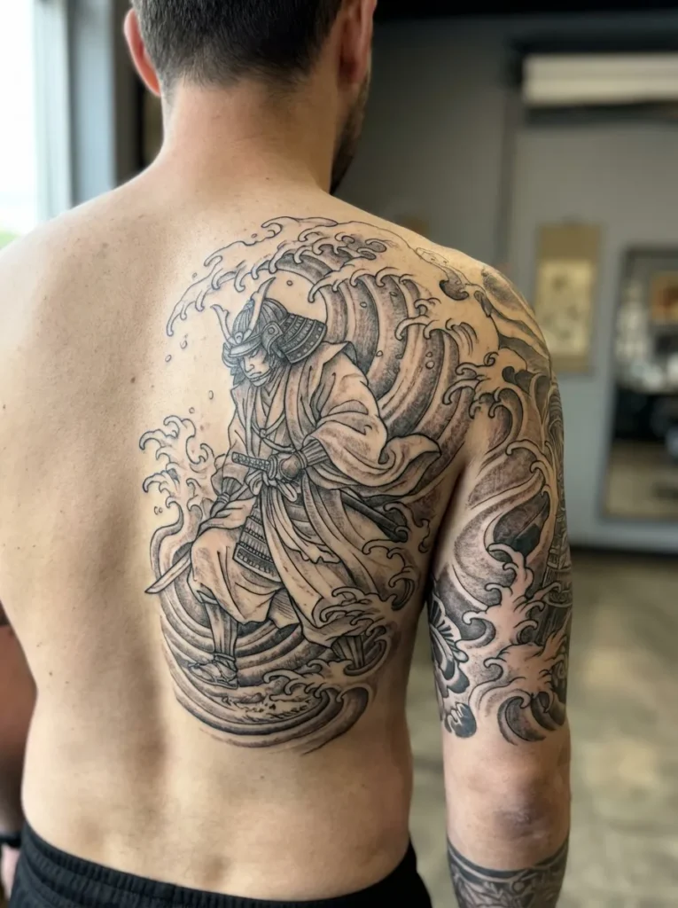 Japanese Wave and Samurai Theme