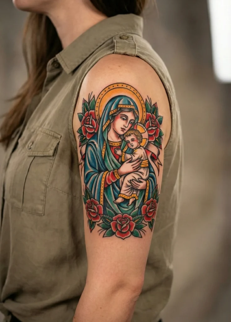 Madonna and Child Tattoo