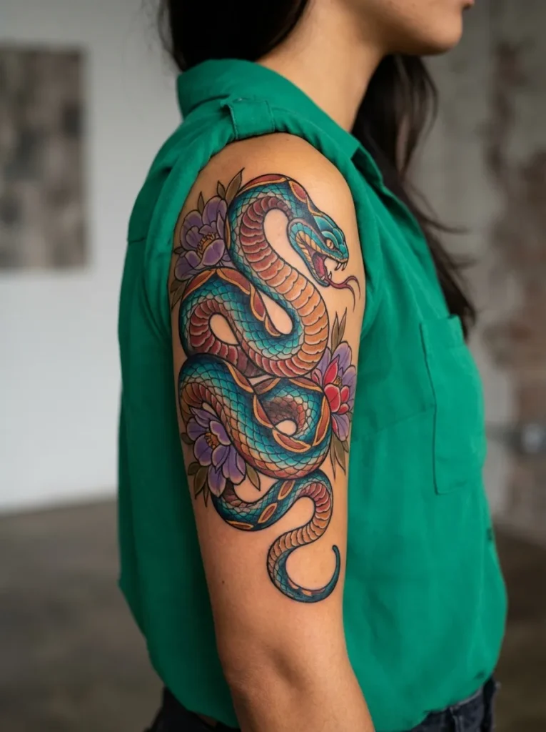 Neo-Traditional Snake (Hebi) Wrapped Design