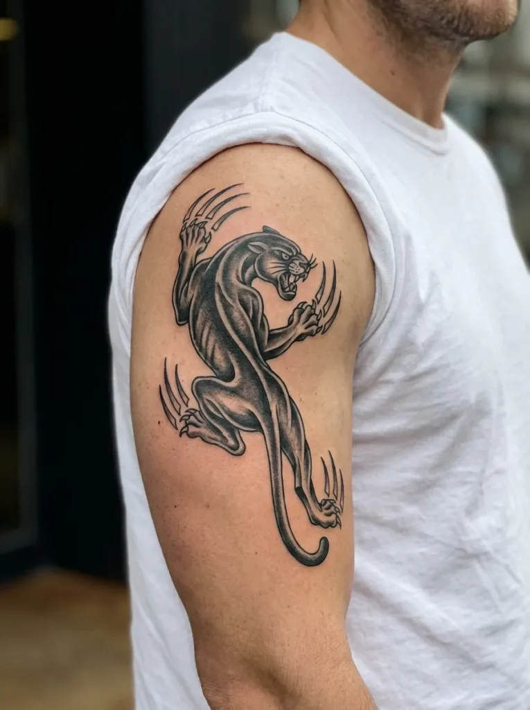Panther with Claws Tattoo